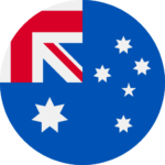 round australia flag button